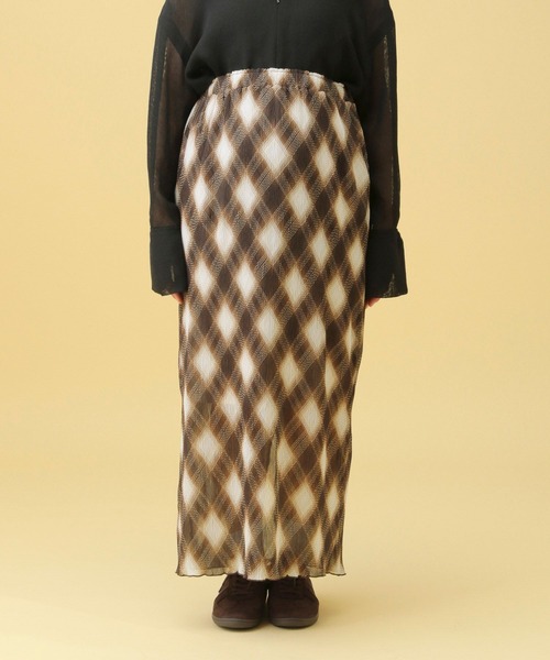 LEPSIM（レプシィム）の「【産前・産後対応】マタニティ／チェックナロースカート　579629（マタニティウェア/グッズ・レディース・ブラック・FREE）」の8枚目の写真