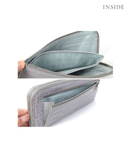 セール】キャリー L字長財布 イタリアンクロコ型押しレザーVer.（財布