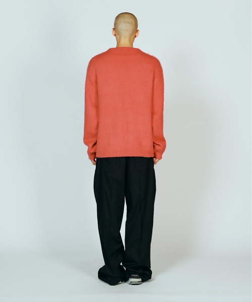 TOWNCRAFT（タウンクラフト）の「TOWN CRAFT タウンクラフト / SOLID SHAGGY CREW SWEATER アクリルセーター（ニット/セーター・メンズ・グリーン/ピンク/ネイビー/ブラック/グレー/チャコール・SMALL/MEDIUM/LARGE）」の9枚目の写真