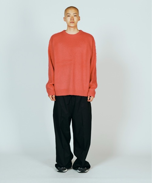 TOWNCRAFT（タウンクラフト）の「TOWN CRAFT タウンクラフト / SOLID SHAGGY CREW SWEATER アクリルセーター（ニット/セーター・メンズ・グリーン/ピンク/ネイビー/ブラック/グレー/チャコール・SMALL/MEDIUM/LARGE）」の16枚目の写真