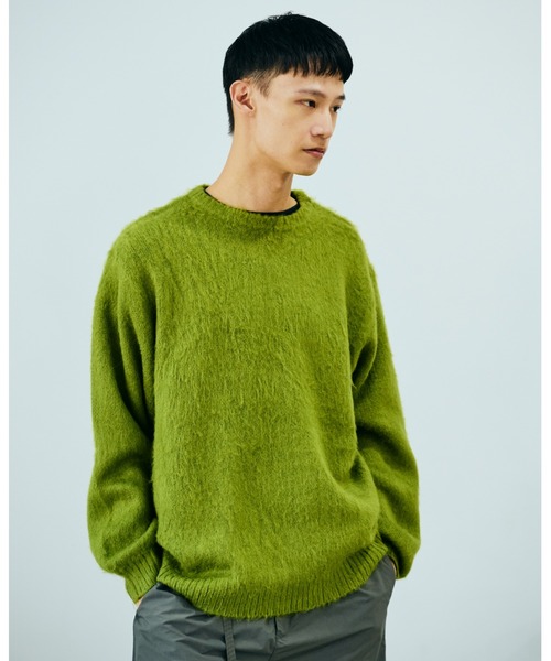 TOWNCRAFT（タウンクラフト）の「TOWN CRAFT タウンクラフト / SOLID SHAGGY CREW SWEATER アクリルセーター（ニット/セーター・メンズ・グリーン/ピンク/ネイビー/ブラック/グレー/チャコール・SMALL/MEDIUM/LARGE）」の15枚目の写真