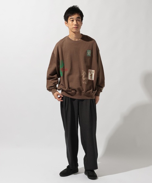 niko and...（ニコアンド）の「スーベニアクラフトスウェット（スウェット・メンズ・アイボリー/ブルー/チャコール/ブラウン・MEDIUM/LARGE）」の8枚目の写真