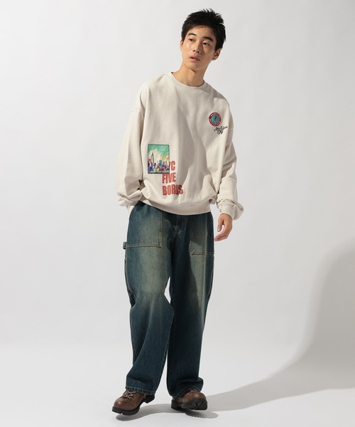 niko and...（ニコアンド）の「スーベニアクラフトスウェット（スウェット・メンズ・アイボリー/ブルー/チャコール/ブラウン・MEDIUM/LARGE）」の11枚目の写真