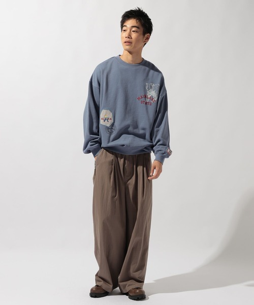 niko and...（ニコアンド）の「スーベニアクラフトスウェット（スウェット・メンズ・アイボリー/ブルー/チャコール/ブラウン・MEDIUM/LARGE）」の14枚目の写真