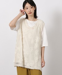 LAKOLE | コード刺繍レースベスト / 588021(ベスト)