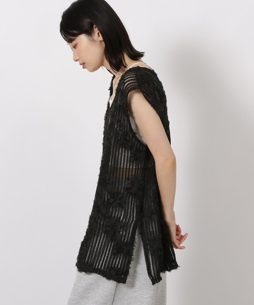 LAKOLE（ラコレ）の「コード刺繍レースベスト / 588021（ベスト・レディース・ブラウン/ブラック/アイボリー・FREE）」の8枚目の写真