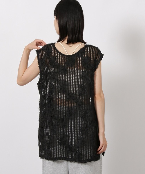 LAKOLE（ラコレ）の「コード刺繍レースベスト / 588021（ベスト・レディース・ブラウン/ブラック/アイボリー・FREE）」の9枚目の写真