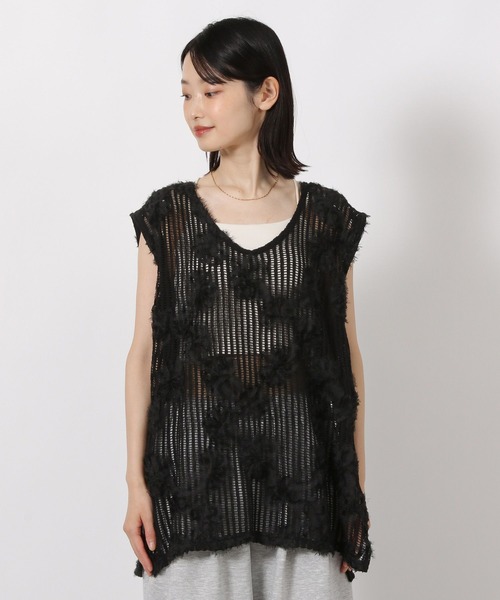 LAKOLE（ラコレ）の「コード刺繍レースベスト / 588021（ベスト・レディース・ブラウン/ブラック/アイボリー・FREE）」の13枚目の写真