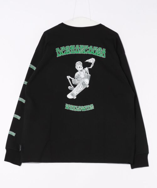 DC SHOES（ディーシーシューズ）の「25 SKATE SKULL LS/DCバックプリント長袖ロンT（Tシャツ/カットソー・メンズ・ホワイト/ブラック/ブラック×ピンク・SMALL/MEDIUM/LARGE/X-LARGE）」の4枚目の写真