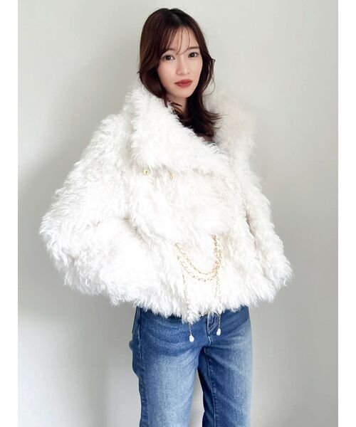 dazzlin（ダズリン）の「パールチェーンエコファーブルゾン（ブルゾン