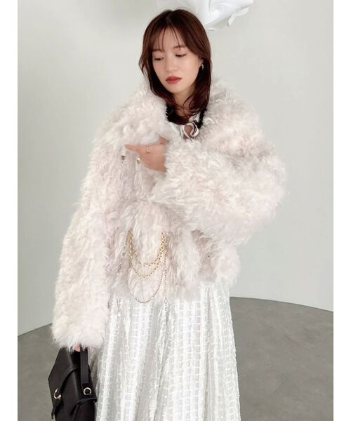 パールチェーンエコファーブルゾン（ブルゾン）｜dazzlin（ダズリン