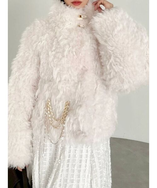 パールチェーンエコファーブルゾン（ブルゾン）｜dazzlin（ダズリン