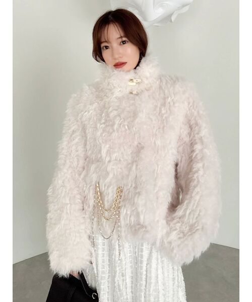 セール】パールチェーンエコファーブルゾン（ブルゾン）｜dazzlin