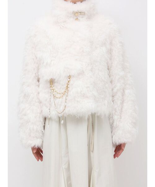 パールチェーンエコファーブルゾン（ブルゾン）｜dazzlin（ダズリン