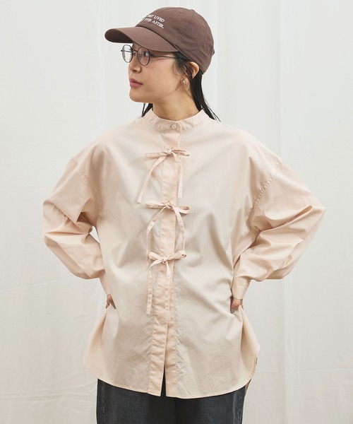 _ribbon long shirt（シャツ/ブラウス）｜fig London（フィグロンドン