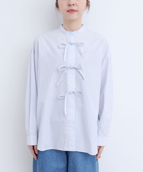 _ribbon long shirt（シャツ/ブラウス）｜fig London（フィグロンドン