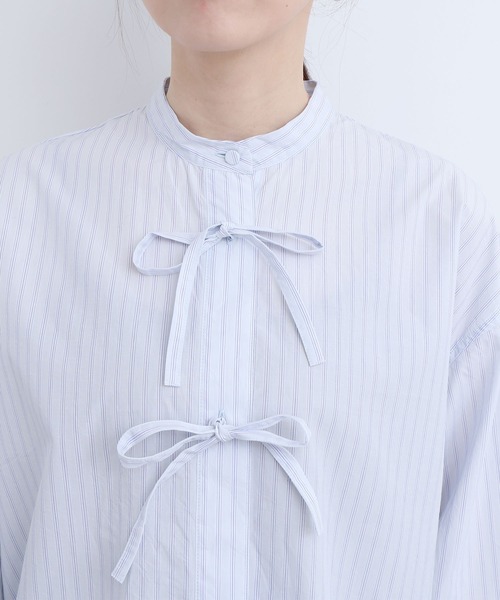 _ribbon long shirt（シャツ/ブラウス）｜fig London（フィグロンドン