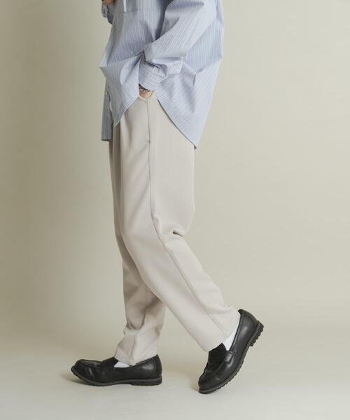 SENSE OF PLACE by URBAN RESEARCH(センスオブプレイスバイアーバンリサーチ)の「ウールライクダブルタックテーパードパンツ(その他パンツ・メンズ・チャコールグレー/ブラック/ライトベージュ/ネイビー・SMALL/MEDIUM/LARGE)」の3枚目の写真