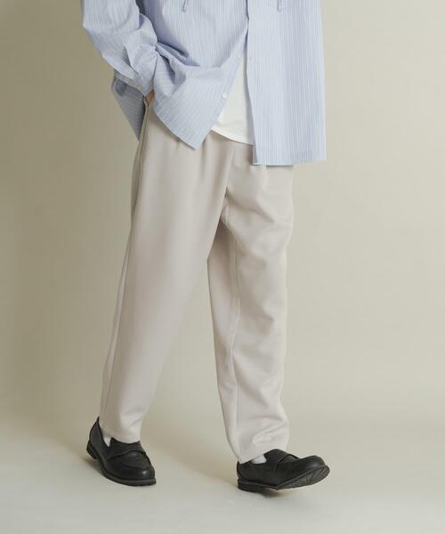 SENSE OF PLACE by URBAN RESEARCH（センスオブプレイスバイアーバンリサーチ）の「ウールライクダブルタックテーパードパンツ（その他パンツ・メンズ・チャコールグレー/ブラック/ライトベージュ/ネイビー・SMALL/MEDIUM/LARGE）」の11枚目の写真