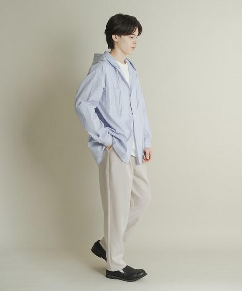 SENSE OF PLACE by URBAN RESEARCH（センスオブプレイスバイアーバンリサーチ）の「ウールライクダブルタックテーパードパンツ（その他パンツ・メンズ・チャコールグレー/ブラック/ライトベージュ/ネイビー・SMALL/MEDIUM/LARGE）」の9枚目の写真