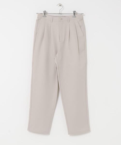 SENSE OF PLACE by URBAN RESEARCH（センスオブプレイスバイアーバンリサーチ）の「ウールライクダブルタックテーパードパンツ（その他パンツ・メンズ・チャコールグレー/ブラック/ライトベージュ/ネイビー・SMALL/MEDIUM/LARGE）」の8枚目の写真