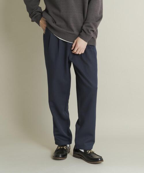 SENSE OF PLACE by URBAN RESEARCH（センスオブプレイスバイアーバンリサーチ）の「ウールライクダブルタックテーパードパンツ（その他パンツ・メンズ・チャコールグレー/ブラック/ライトベージュ/ネイビー・SMALL/MEDIUM/LARGE）」の6枚目の写真