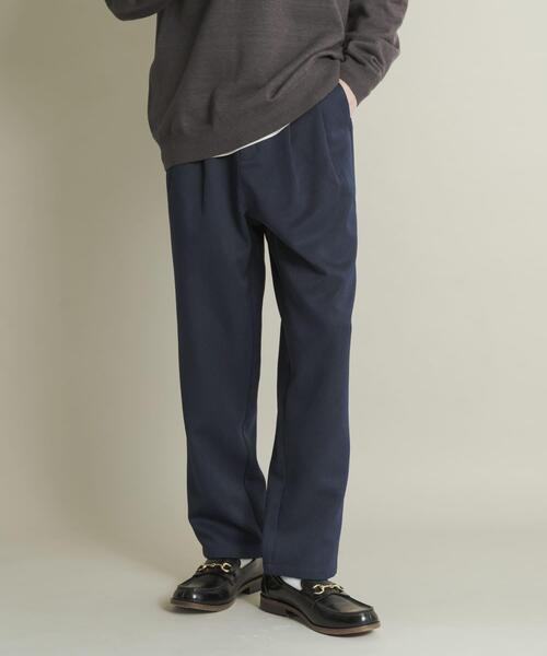 SENSE OF PLACE by URBAN RESEARCH（センスオブプレイスバイアーバンリサーチ）の「ウールライクダブルタックテーパードパンツ（その他パンツ・メンズ・チャコールグレー/ブラック/ライトベージュ/ネイビー・SMALL/MEDIUM/LARGE）」の14枚目の写真