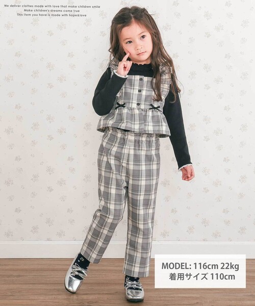 SLAP SLIP（スラップスリップ）の「パフスリーブフリルモックネックTシャツ(80~130cm)（Tシャツ/カットソー・キッズ・ホワイト/ブラック/ピンク・90cm/110cm/130cm/100cm/120cm/80ｃｍ）」の5枚目の写真