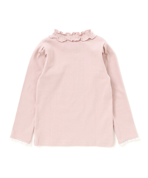 SLAP SLIP（スラップスリップ）の「パフスリーブフリルモックネックTシャツ(80~130cm)（Tシャツ/カットソー・キッズ・ホワイト/ブラック/ピンク・90cm/110cm/130cm/100cm/120cm/80ｃｍ）」の12枚目の写真