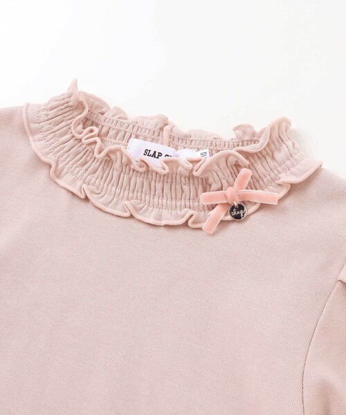 SLAP SLIP（スラップスリップ）の「パフスリーブフリルモックネックTシャツ(80~130cm)（Tシャツ/カットソー・キッズ・ホワイト/ブラック/ピンク・90cm/110cm/130cm/100cm/120cm/80ｃｍ）」の13枚目の写真