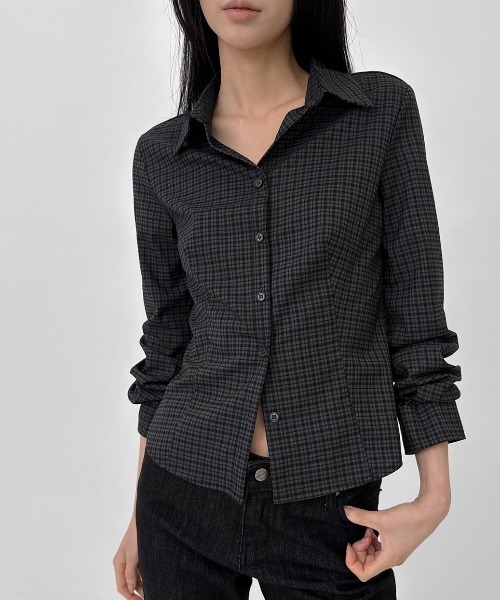 MADE] セニアチェックシャツ（シャツ/ブラウス）｜BLACKUP（ブラック