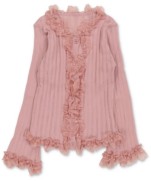 SPINNS（スピンズ）の「大人気デザインが長袖になって再登場！リブレース長袖カットソー/フリル/NEO森ガール（Tシャツ/カットソー・レディース・ピンク/オフホワイト/ブラック/アイボリー・ONESIZE）」の10枚目の写真