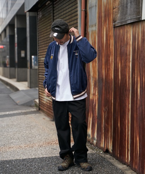 NO NEED（ノーニード）の「ベロアスカジャン（ブルゾン・メンズ・ブラック/ネイビー・M/L）」の22枚目の写真