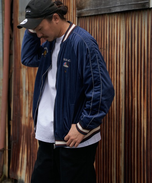 NO NEED（ノーニード）の「ベロアスカジャン（ブルゾン・メンズ・ブラック/ネイビー・M/L）」の16枚目の写真