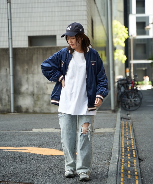 NO NEED（ノーニード）の「ベロアスカジャン（ブルゾン・メンズ・ブラック/ネイビー・M/L）」の9枚目の写真