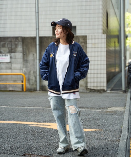 NO NEED（ノーニード）の「ベロアスカジャン（ブルゾン・メンズ・ブラック/ネイビー・M/L）」の11枚目の写真