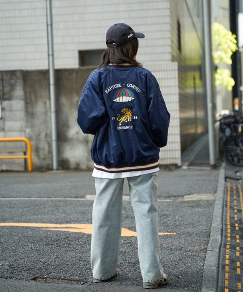 NO NEED（ノーニード）の「ベロアスカジャン（ブルゾン・メンズ・ブラック/ネイビー・M/L）」の14枚目の写真