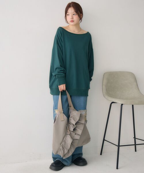 RETRO GIRL（レトロガール）の「フリルVカットトート（ショルダーバッグ・レディース・オフホワイト/ブラック/ライトグレー・ONE SIZE）」の8枚目の写真