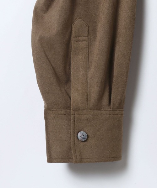 JEANASIS（ジーナシス）の「ソフトスエードシャツジャケット/602703（シャツ/ブラウス・レディース・ダークブラウン/ブラウン/ベージュ・FREE）」の13枚目の写真