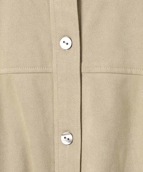 JEANASIS（ジーナシス）の「ソフトスエードシャツジャケット/602703（シャツ/ブラウス・レディース・ダークブラウン/ブラウン/ベージュ・FREE）」の14枚目の写真