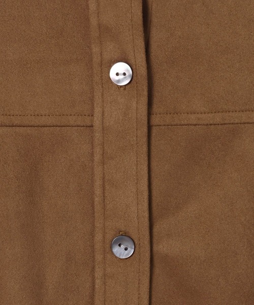 JEANASIS（ジーナシス）の「ソフトスエードシャツジャケット/602703（シャツ/ブラウス・レディース・ダークブラウン/ブラウン/ベージュ・FREE）」の12枚目の写真