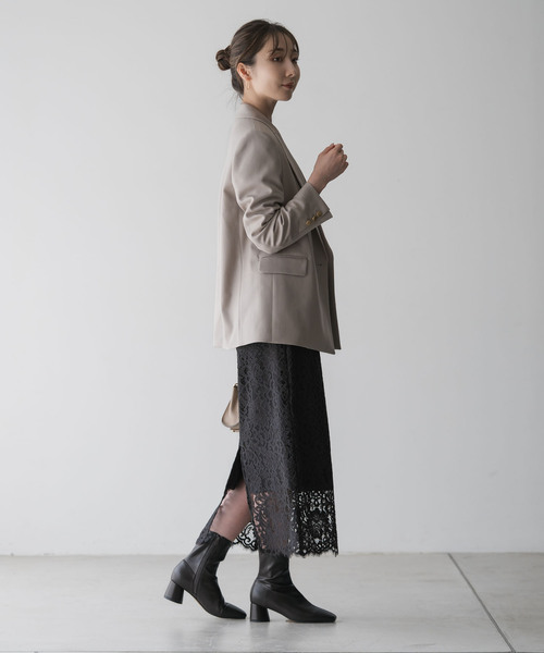 LE VERNIS（ル・ベルニ）の「LE VERNIS/ルベルニ Panel strech boots（ブーツ・レディース・ブラウン/ブラック・24cm/24.5cm/23.5cm/23cm）」の7枚目の写真