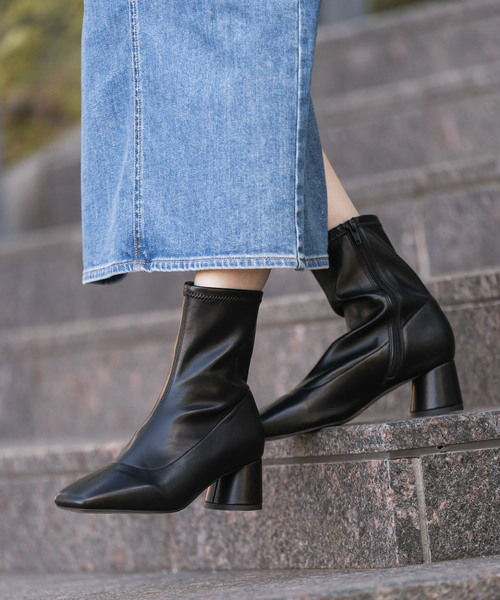 LE VERNIS（ル・ベルニ）の「LE VERNIS/ルベルニ Panel strech boots（ブーツ・レディース・ブラウン/ブラック・24cm/24.5cm/23.5cm/23cm）」の8枚目の写真