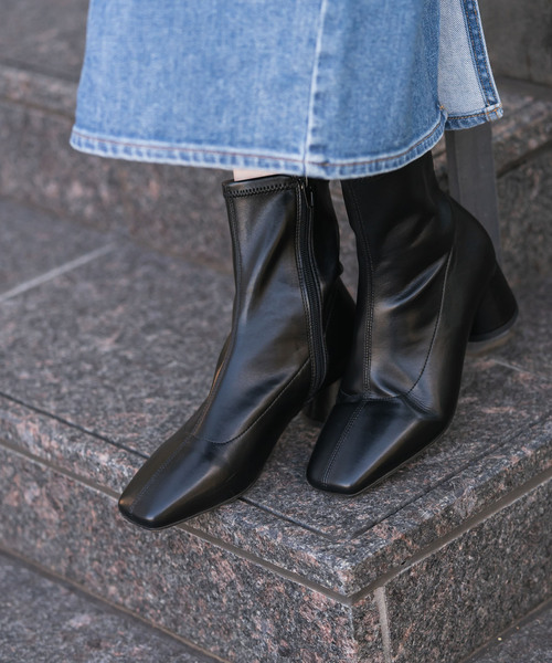 LE VERNIS（ル・ベルニ）の「LE VERNIS/ルベルニ Panel strech boots（ブーツ・レディース・ブラウン/ブラック・24cm/24.5cm/23.5cm/23cm）」の9枚目の写真