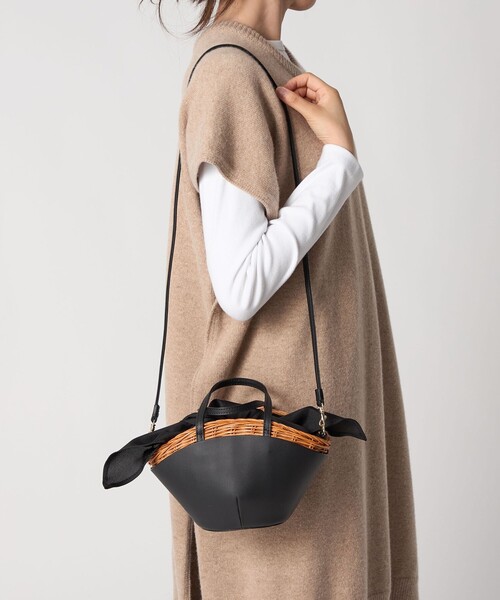 The Bagmati（ザバグマティ）の「＜Tha Bagmati＞ KAGO COMBI（かごバッグ・レディース・ブラック/ダークブラウン・FREE）」の4枚目の写真