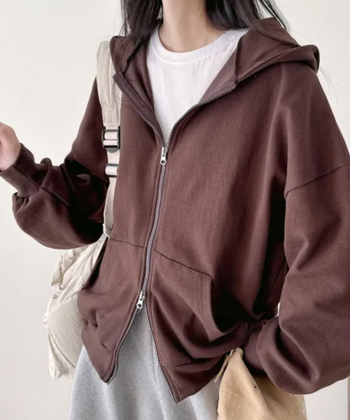 セール】オーバーサイズダブルジップパーカー（パーカー）｜VIVID LADY