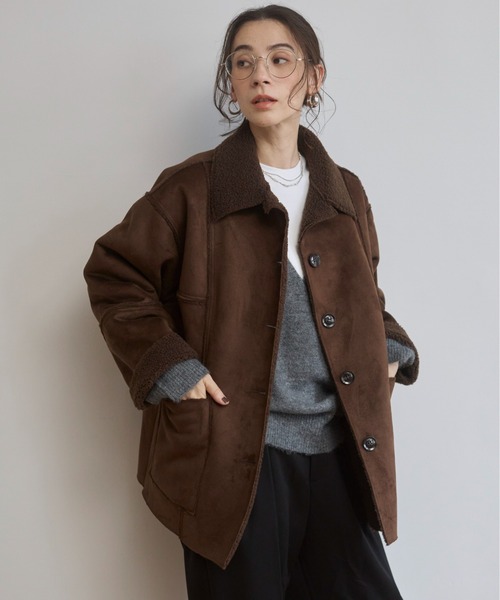 フェイクムートンジャケット（ムートンコート）｜ANGIE