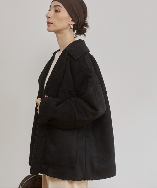 IA ムートンコート セール】テディボアAラインミディアムコート（ムートンコート