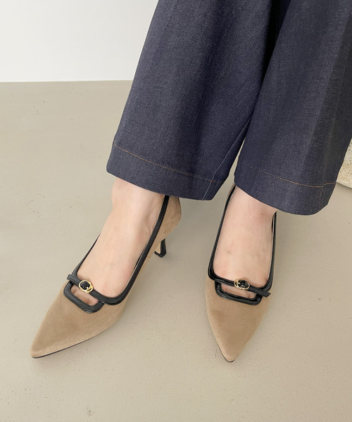 6.5cmポインテッドフロントベルトパンプス（パンプス）｜LE TALON