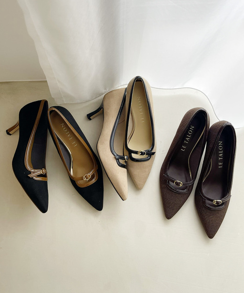 LETALON 6.5cmポインテッドフロントベルトパンプス 6.5cmポインテッドフロントベルトパンプス（パンプス）｜LE TALON